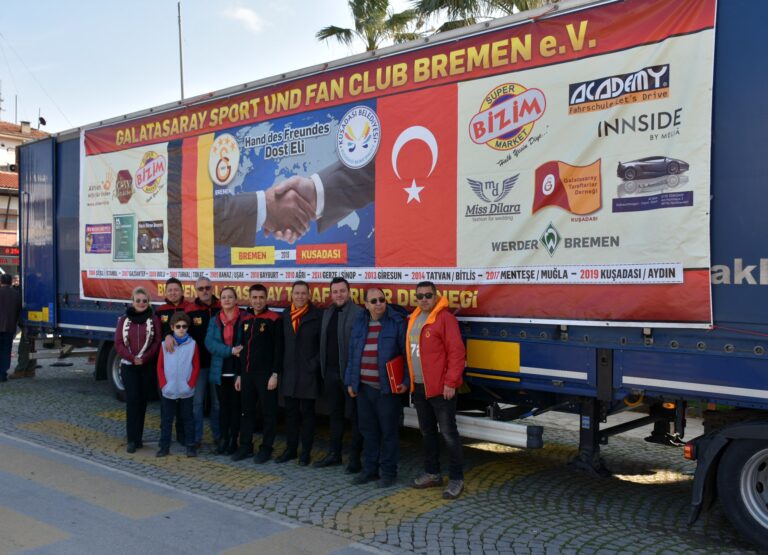 Dost Eli’nden 12’nci yardım tırı Kuşadası’na